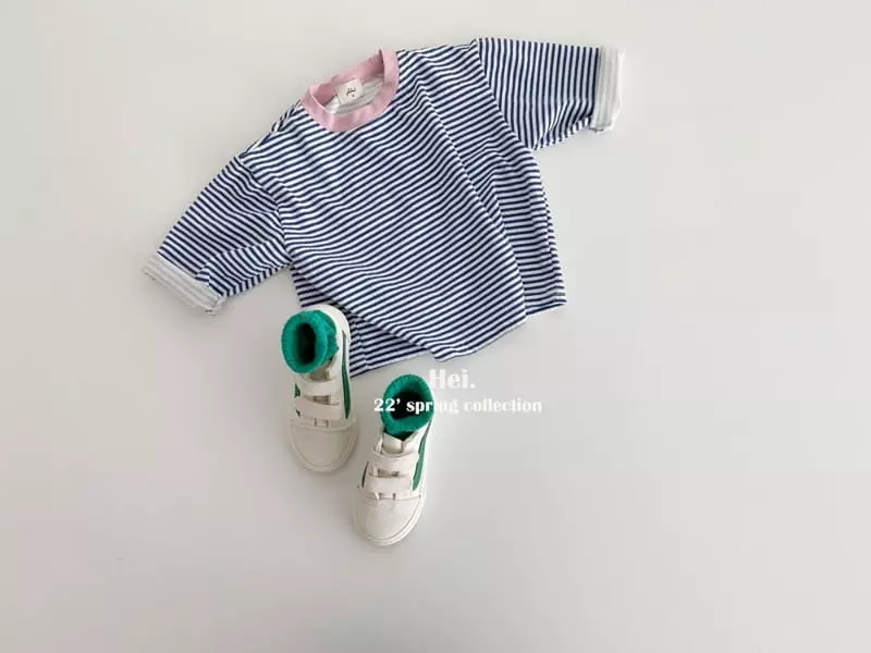 Hei - Korean Children Fashion - #childrensboutique - Color Stripes Tee - 9
