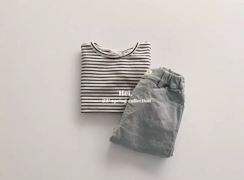 Hei - Korean Children Fashion - #childrensboutique - Stripes Piping Tee - 5
