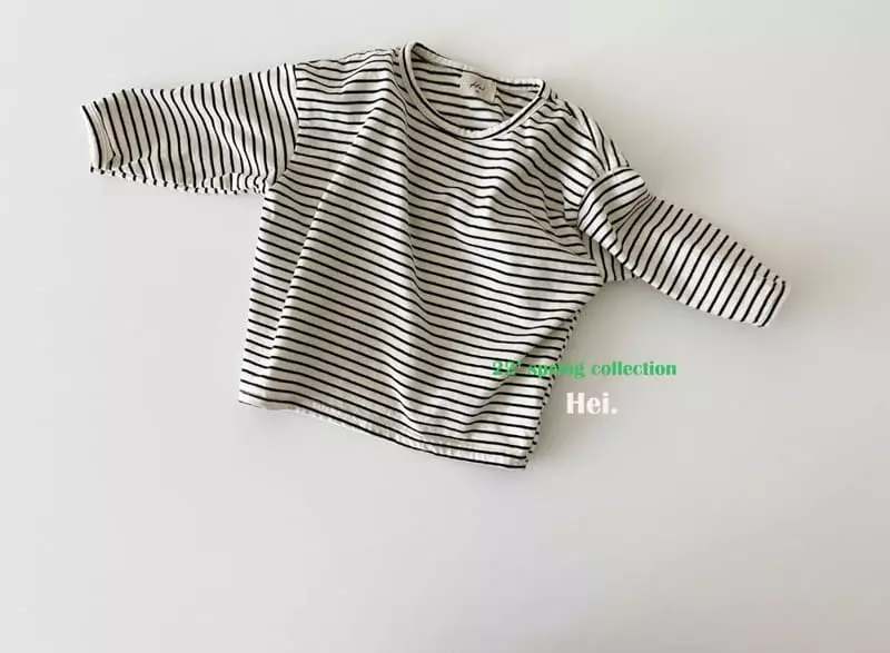 Hei - Korean Children Fashion - #fashionkids - Stripes Piping Tee - 8