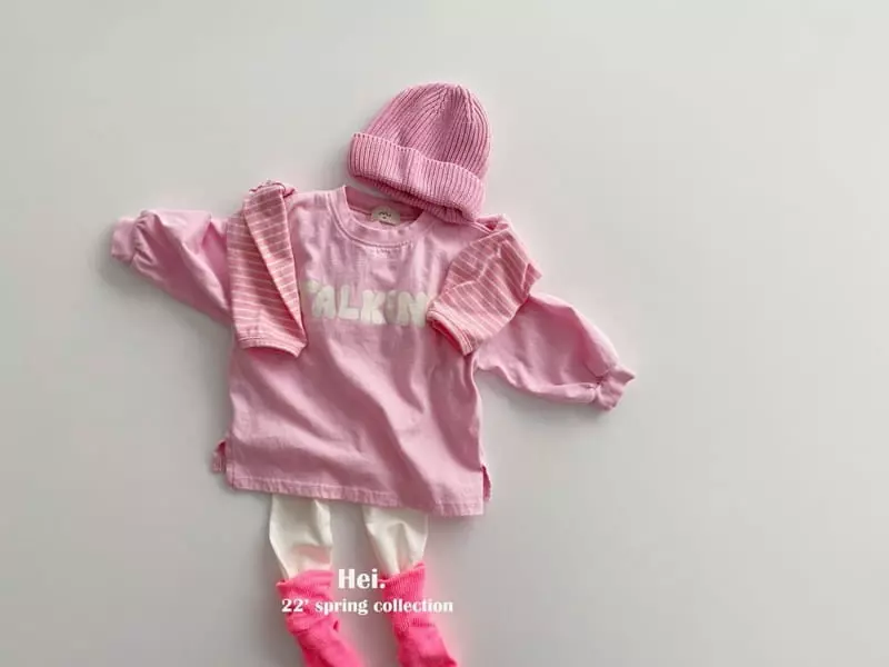 Hei - Korean Children Fashion - #kidsshorts - Talking Tee
