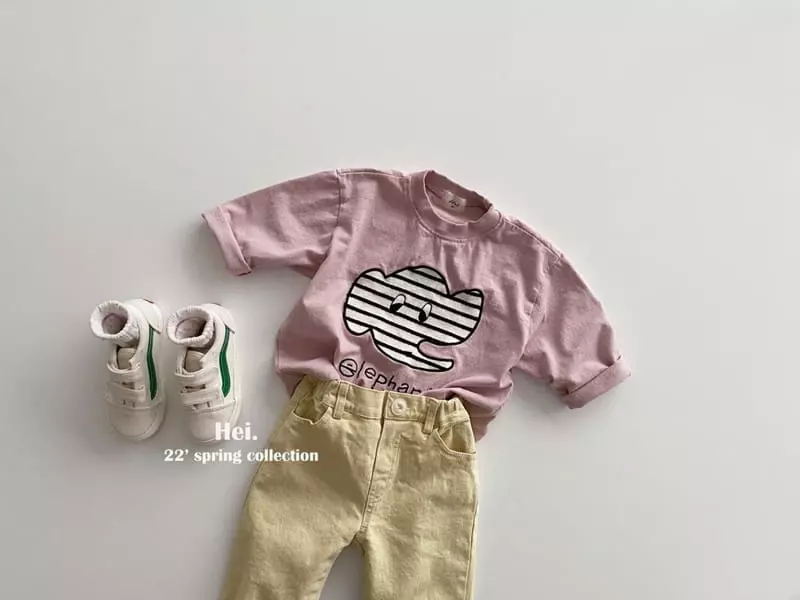 Hei - Korean Children Fashion - #kidsshorts - Elephant Tee - 12