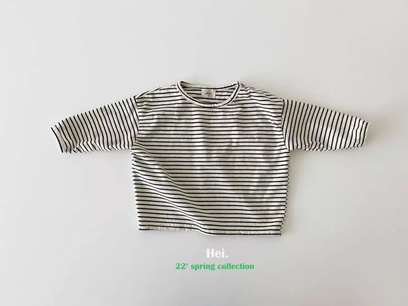 Hei - Korean Children Fashion - #kidsshorts - Stripes Piping Tee - 9