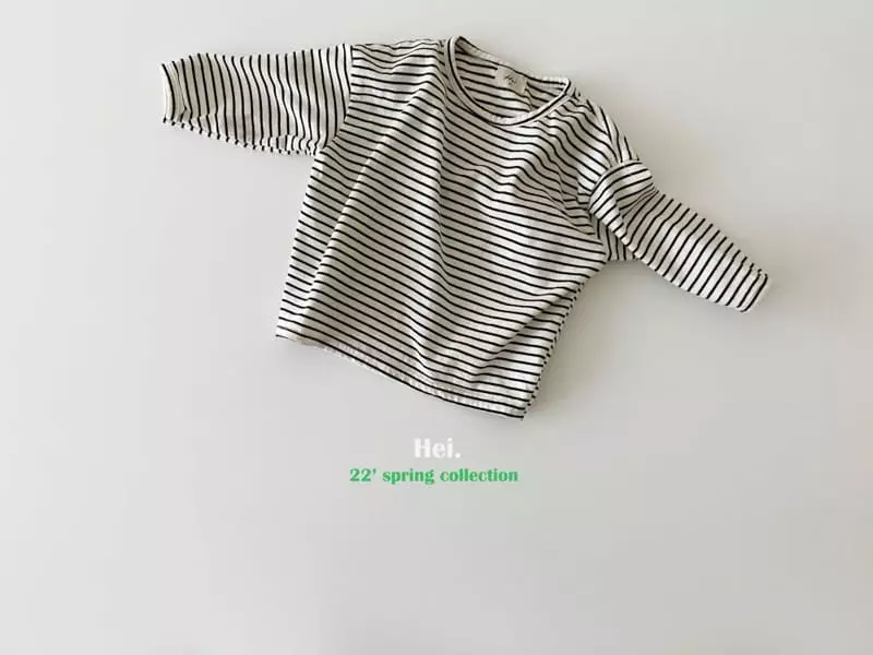 Hei - Korean Children Fashion - #kidzfashiontrend - Stripes Piping Tee - 11