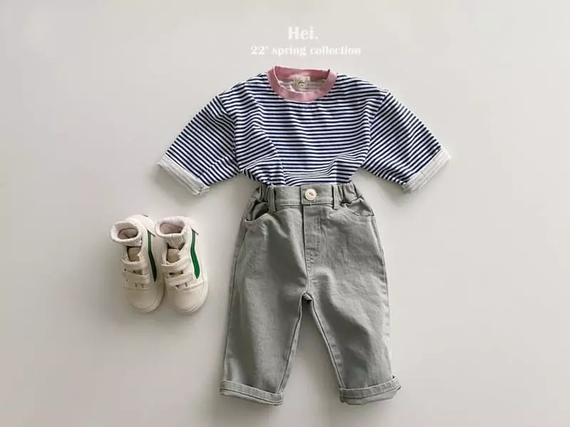 Hei - Korean Children Fashion - #littlefashionista - Color Stripes Tee - 3