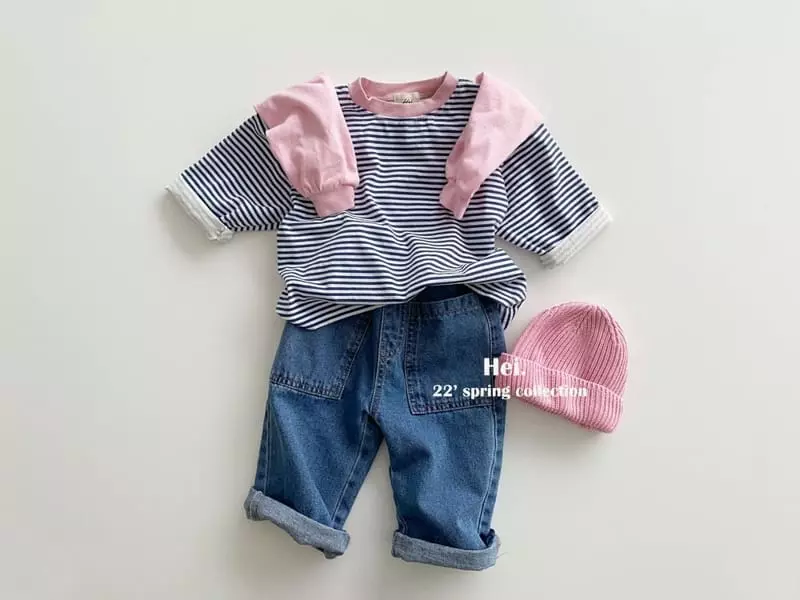 Hei - Korean Children Fashion - #littlefashionista - Color Stripes Tee - 4