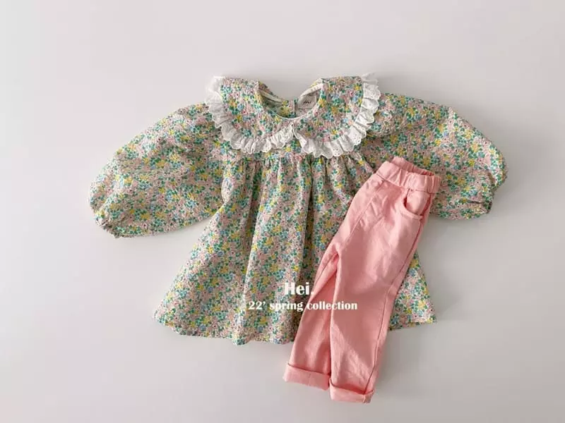 Hei - Korean Children Fashion - #prettylittlegirls - Collar Mini One-piece - 2