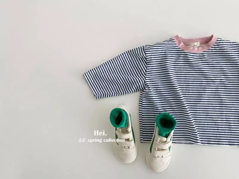 Hei - Korean Children Fashion - #prettylittlegirls - Color Stripes Tee - 6
