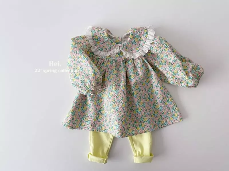 Hei - Korean Children Fashion - #todddlerfashion - Collar Mini One-piece - 4