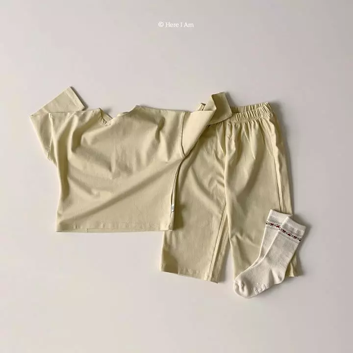 Here I Am - Korean Children Fashion - #Kfashion4kids - Clodin Modal Top Bottom Set