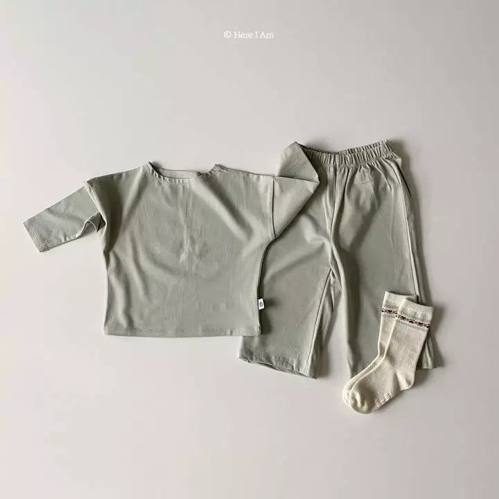 Here I Am - Korean Children Fashion - #magicofchildhood - Clodin Modal Top Bottom Set - 4