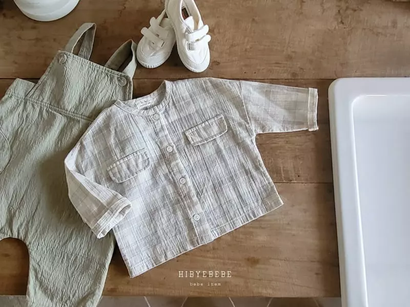 Hi Byebebe - Korean Baby Fashion - #babyootd - Check Shirt - 4