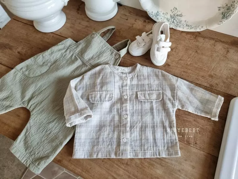 Hi Byebebe - Korean Baby Fashion - #babyoutfit - Check Shirt - 5