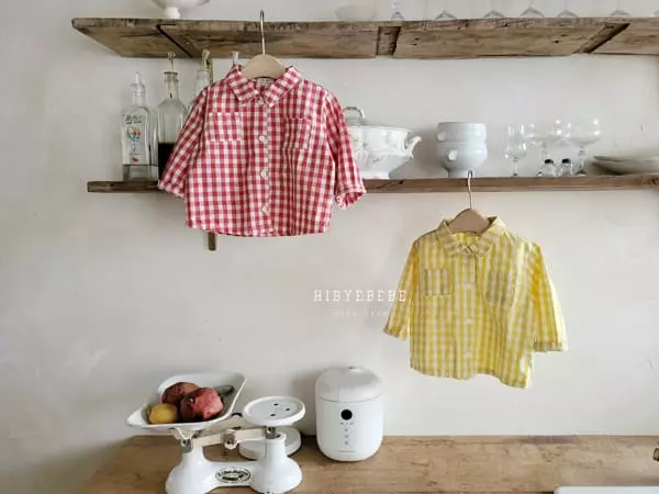 Hi Byebebe - Korean Baby Fashion - #babyoutfit - Check Shirt - 4