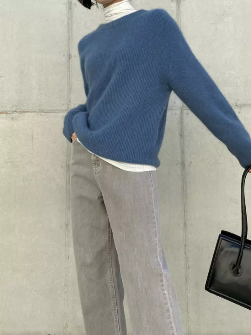Imagine - Korean Women Fashion - #momslook - Raccoon Pullover Knit Tee - 3