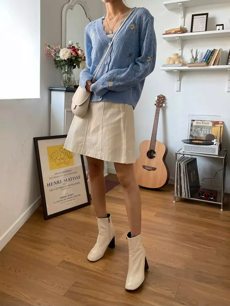 Imagine - Korean Women Fashion - #momslook - Flip Cardigan - 2