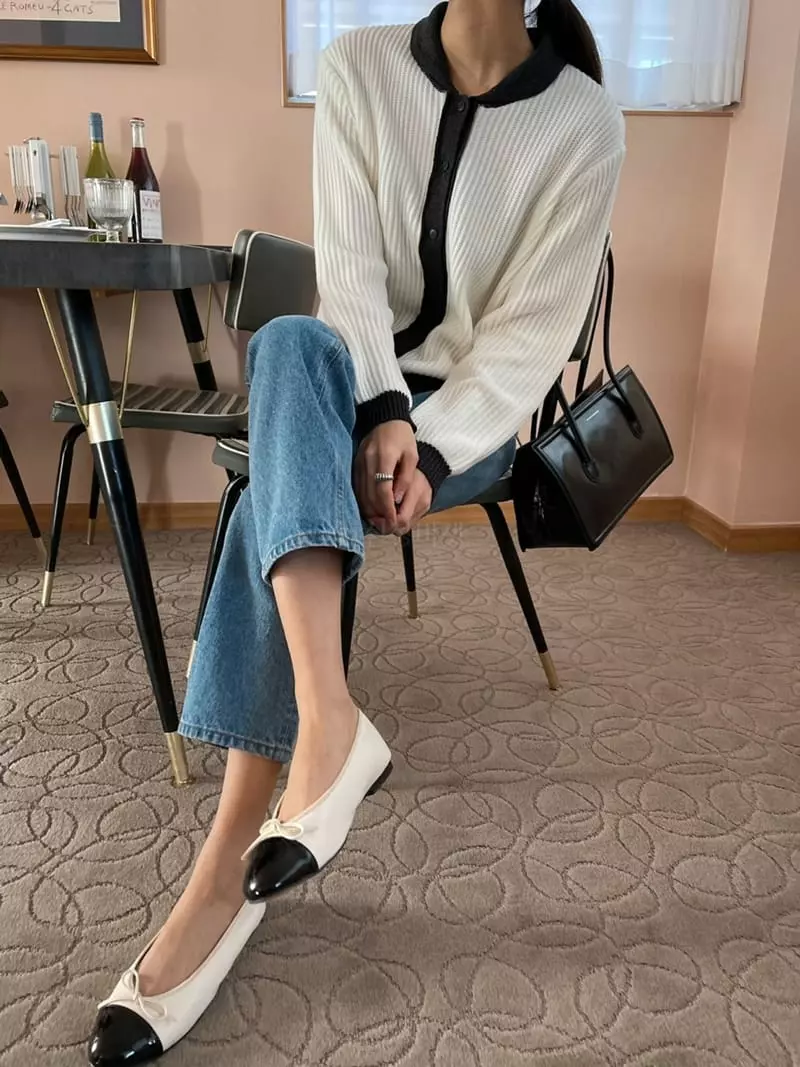Imagine - Korean Women Fashion - #vintagekidsstyle - Colored Collar Cardigan