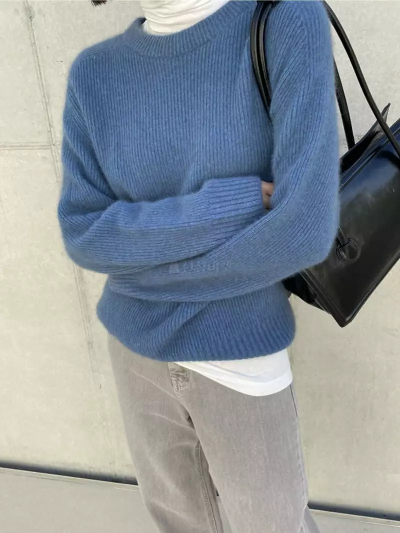 Imagine - Korean Women Fashion - #womensfashion - Raccoon Pullover Knit Tee - 2