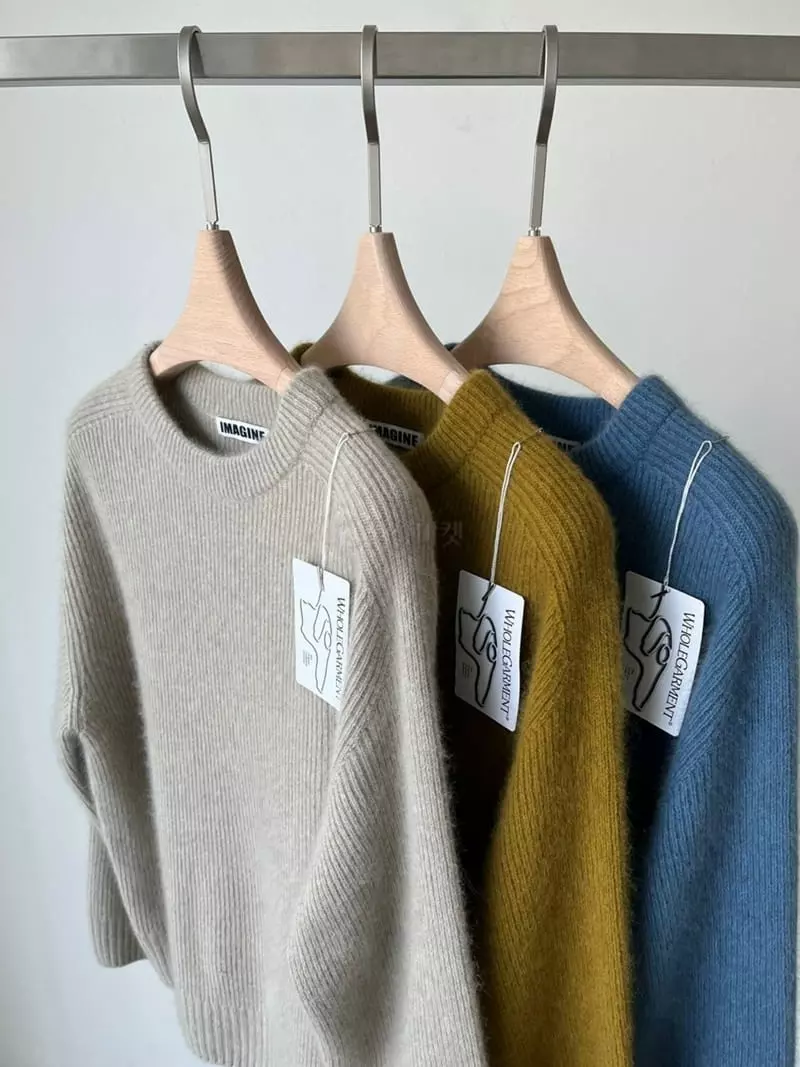 Imagine - Korean Women Fashion - #momslook - Raccoon Pullover Knit Tee - 4
