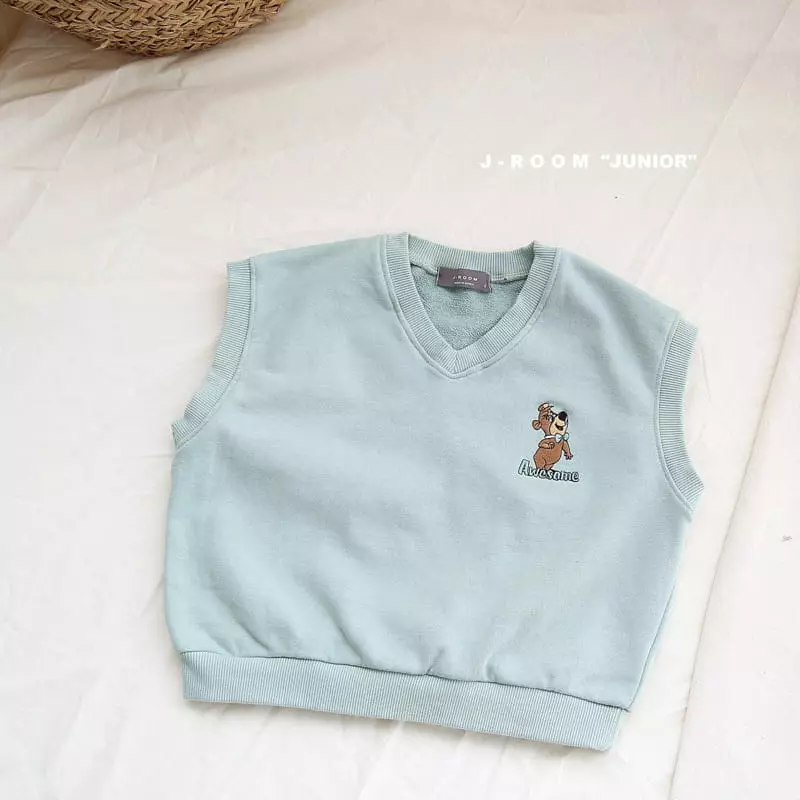 J-Room - Korean Children Fashion - #Kfashion4kids - Bear Embroidery Vest