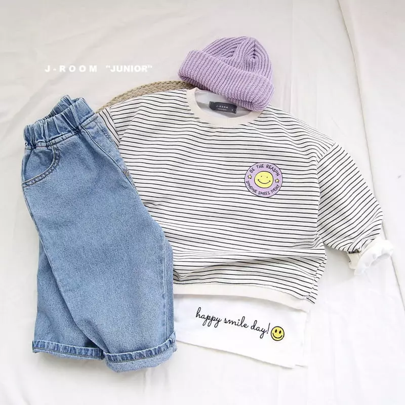 J-Room - Korean Children Fashion - #littlefashionista - Circle Daily Stripes Sweatshirt