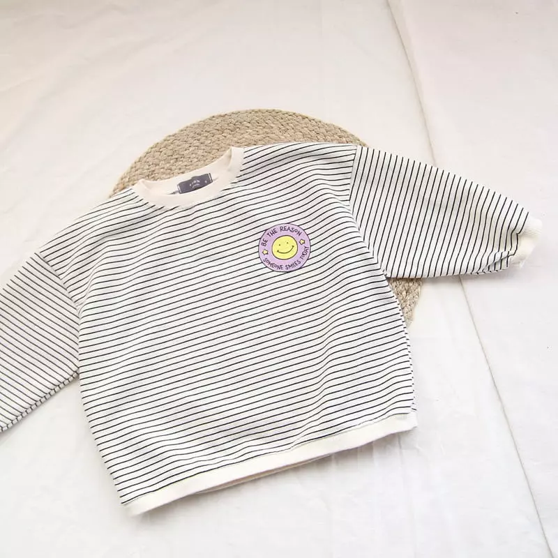 J-Room - Korean Children Fashion - #minifashionista - Circle Daily Stripes Sweatshirt - 4
