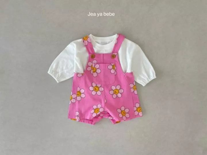 Jeaya & Mymi - Korean Baby Fashion - #babylifestyle - Daisy Dingarees Bodysuit - 3