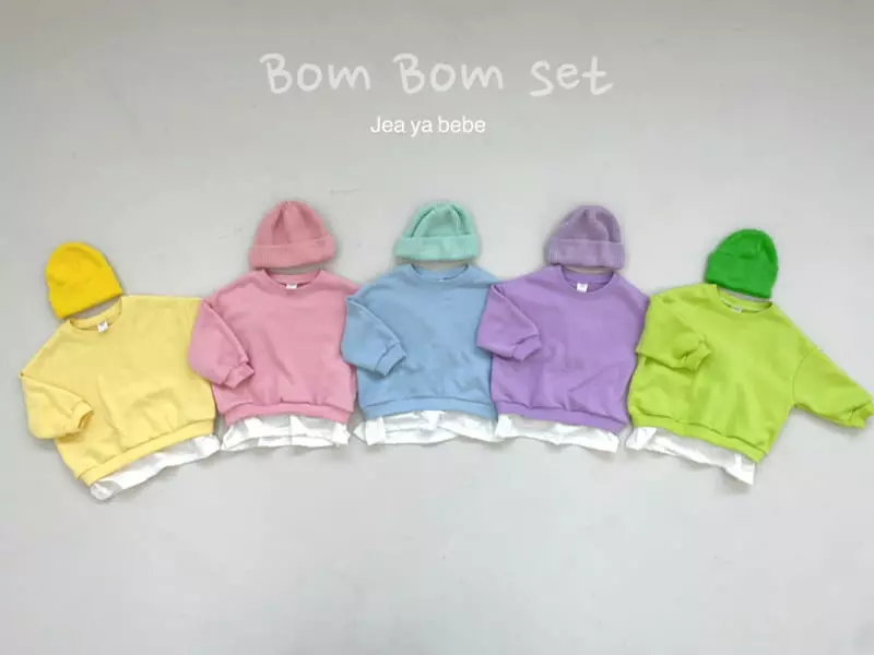 Jeaya & Mymi - Korean Children Fashion - #Kfashion4kids - Bom Bom Top Bottom Set - 3