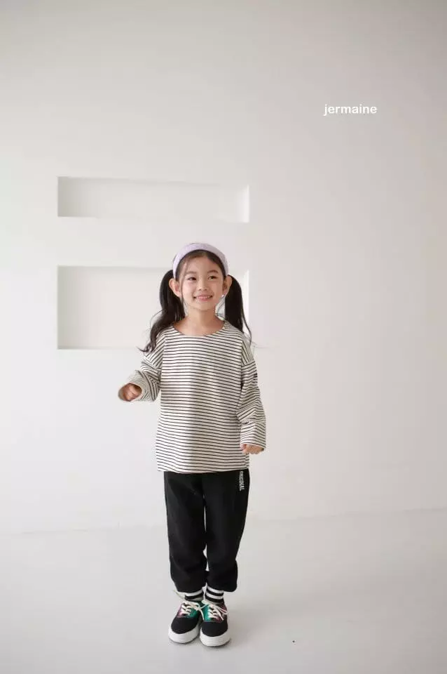 Jermaine - Korean Children Fashion - #childrensboutique - 5 Colock Stripes Tee