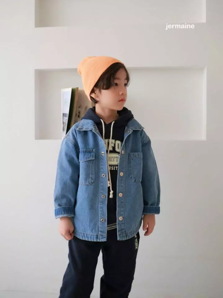 Jermaine - Korean Children Fashion - #designkidswear - Trend Denim Jacket - 5