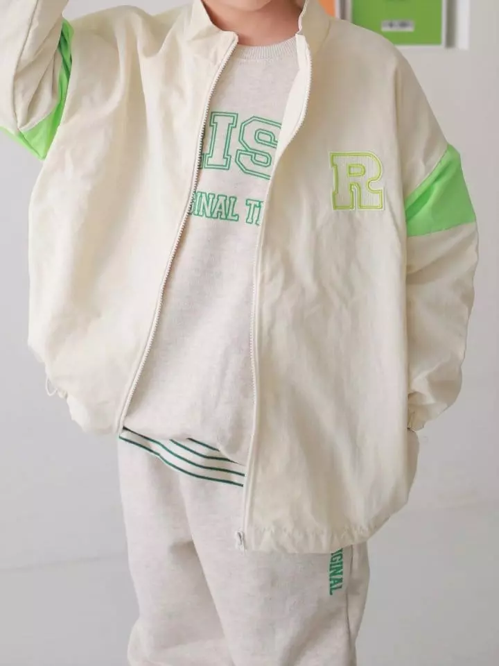 Jermaine - Korean Children Fashion - #kidsshorts - R Route Color Windbreaker Jacket - 9