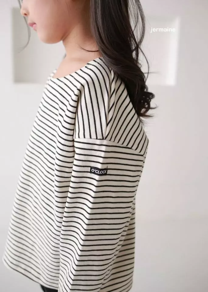 Jermaine - Korean Children Fashion - #kidsstore - 5 Colock Stripes Tee - 6