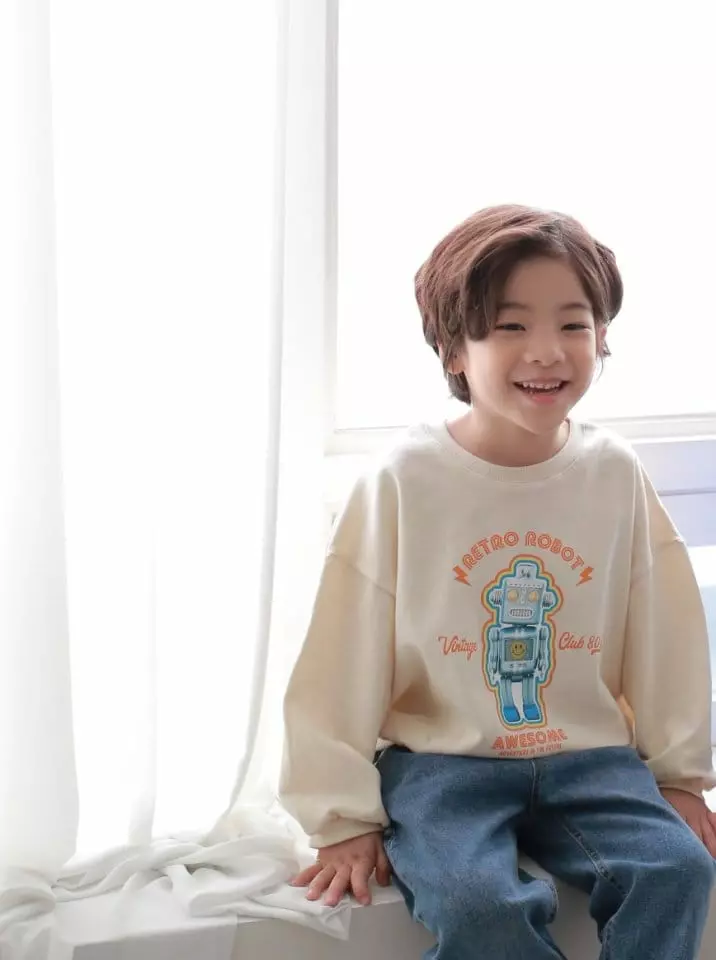 Jermaine - Korean Children Fashion - #littlefashionista - Retro Robbot Tee - 5
