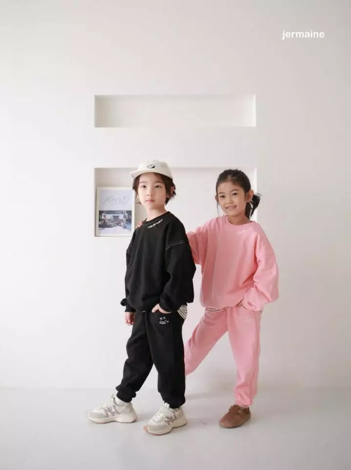 Jermaine - Korean Children Fashion - #magicofchildhood - Love People Top Bottom Set - 2
