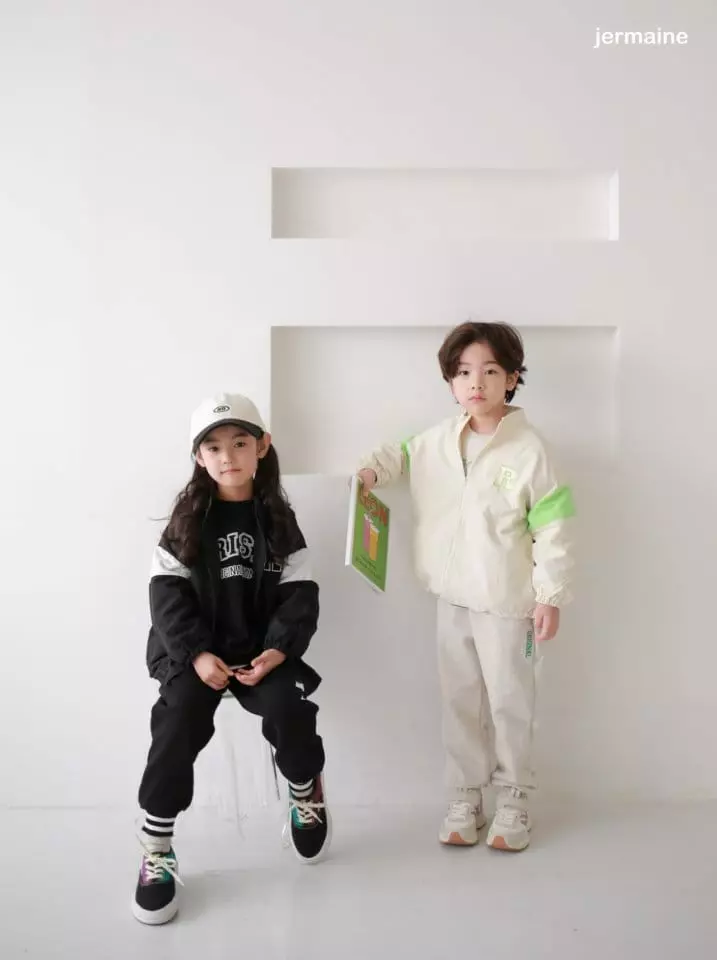 Jermaine - Korean Children Fashion - #minifashionista - R Route Color Windbreaker Jacket