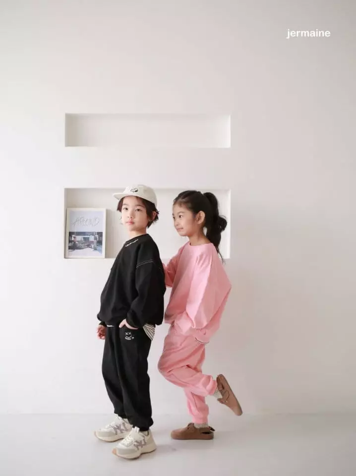 Jermaine - Korean Children Fashion - #minifashionista - Love People Top Bottom Set - 4