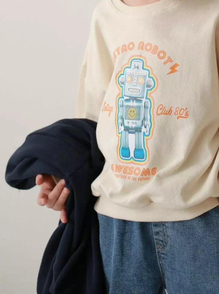 Jermaine - Korean Children Fashion - #stylishchildhood - Retro Robbot Tee - 11