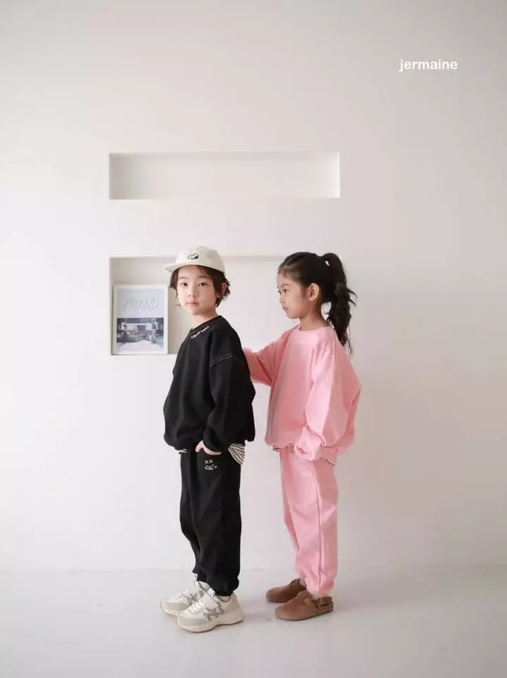Jermaine - Korean Children Fashion - #todddlerfashion - Love People Top Bottom Set - 5