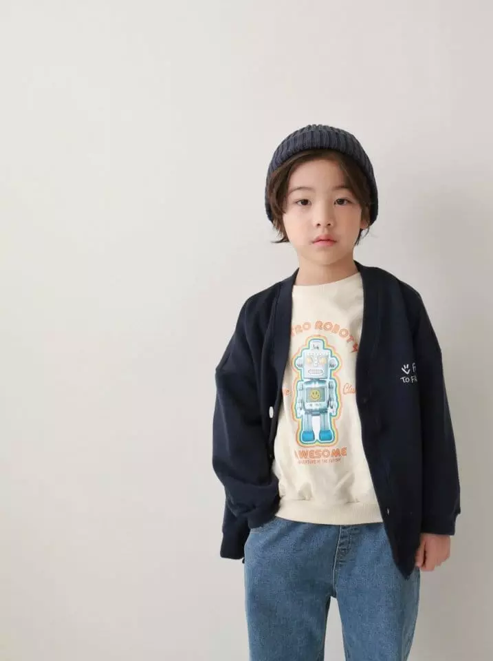 Jermaine - Korean Children Fashion - #toddlerclothing - Retro Robbot Tee - 10