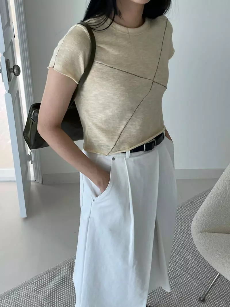 Kare - Korean Women Fashion - #womensfashion - Rough Tee - 4