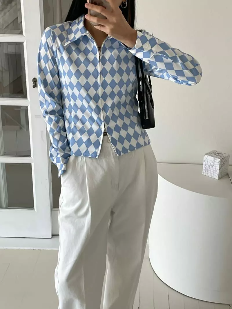 Kare - Korean Women Fashion - #momslook - Diamond Shirt