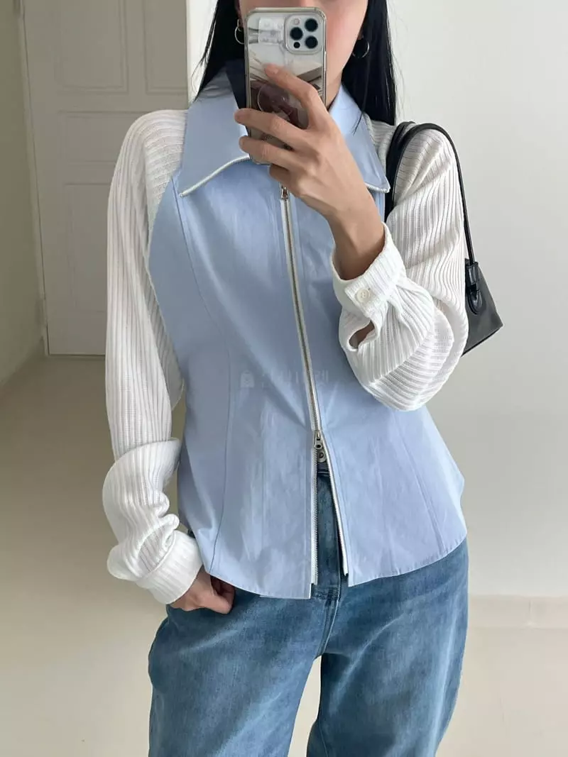 Kare - Korean Women Fashion - #restrostyle - Coloring Knit Shirt