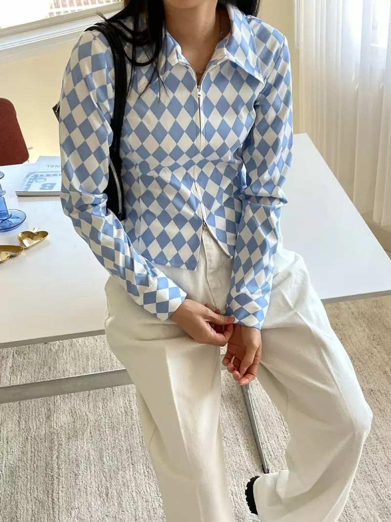 Kare - Korean Women Fashion - #womensfashion - Diamond Shirt - 2