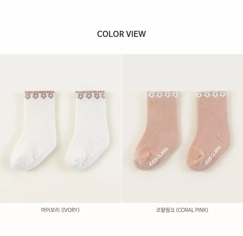 Kids Clara - Korean Baby Fashion - #babyclothing - Lauren Flower Baby Socks [set of 5] - 6