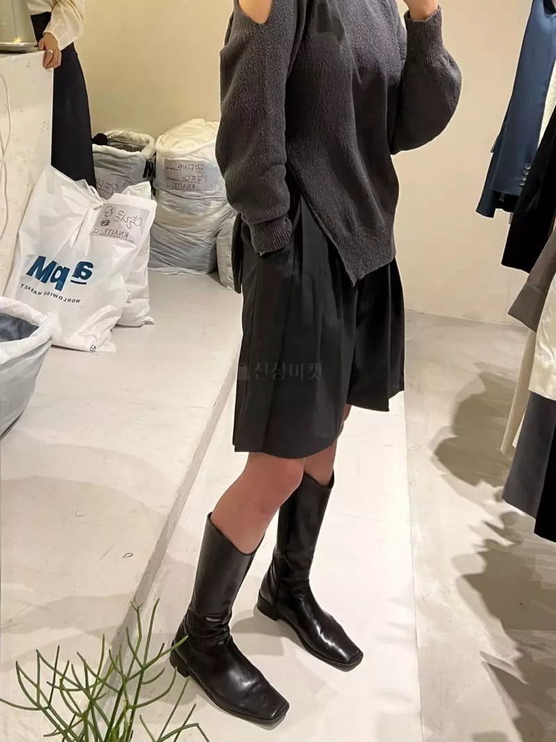 Knaite - Korean Women Fashion - #momslook - Open Knit Tee - 3