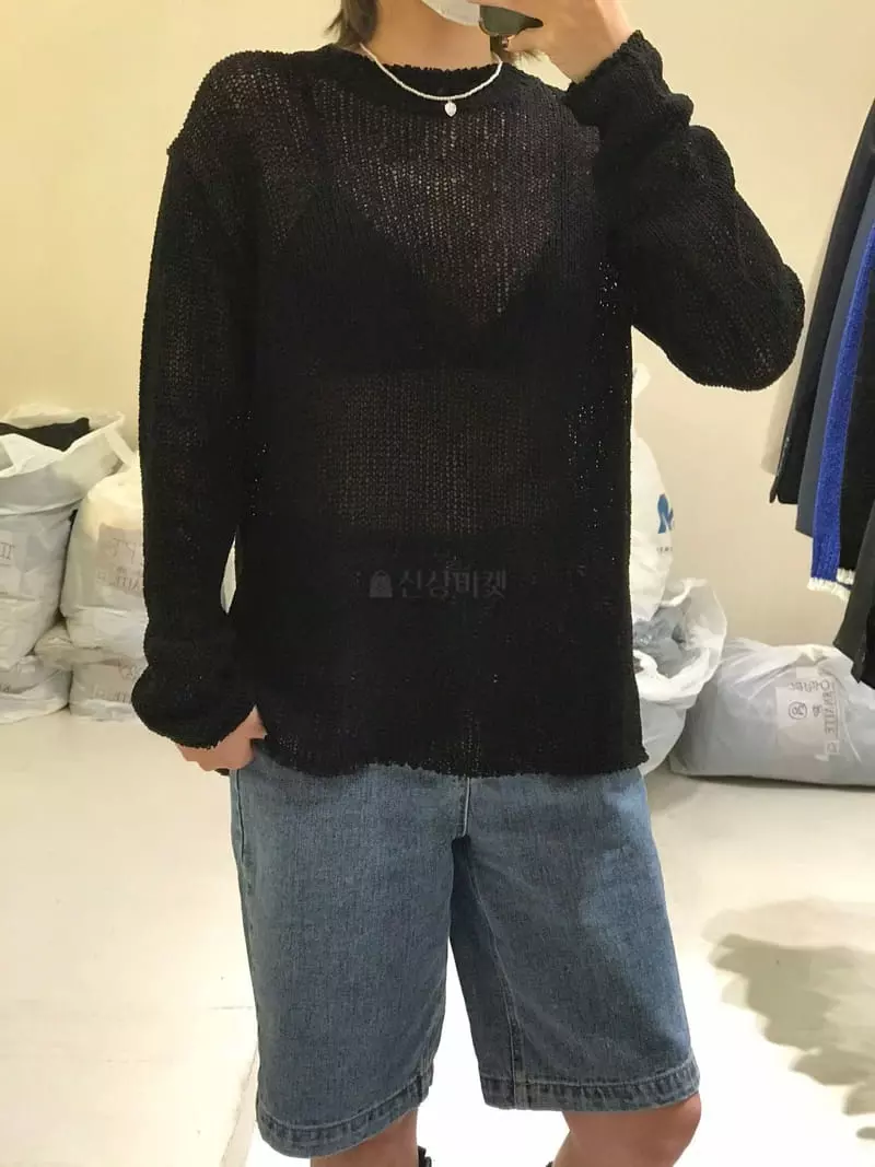 Knaite - Korean Women Fashion - #thatsdarling - Acrylic Knit Tee - 2