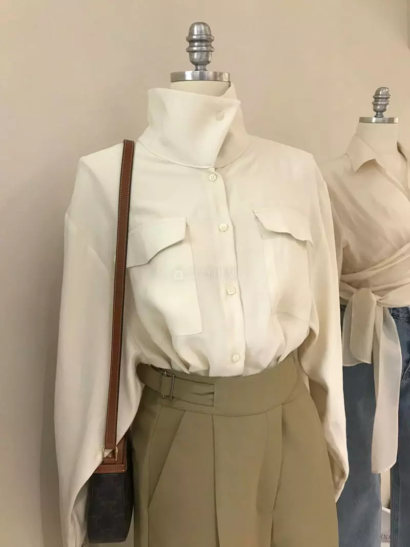 Knaite - Korean Women Fashion - #vintagekidsstyle - Mute Blouse