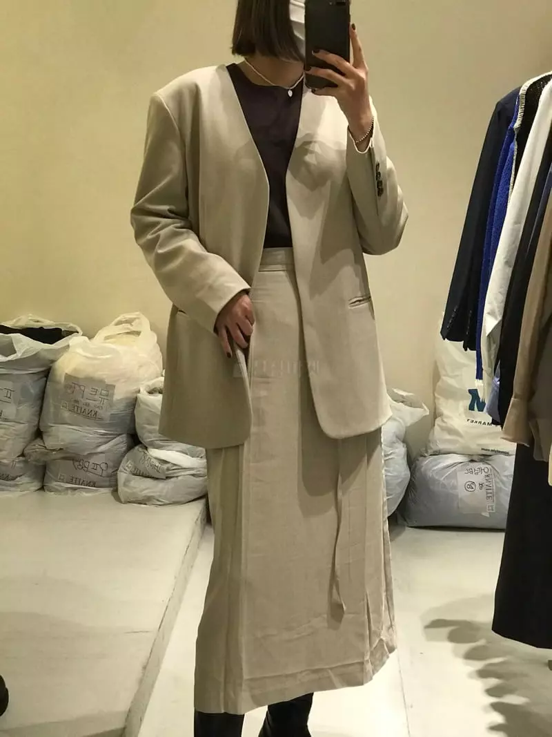 Knaite - Korean Women Fashion - #womensfashion - Dove No Collar Jacket - 2