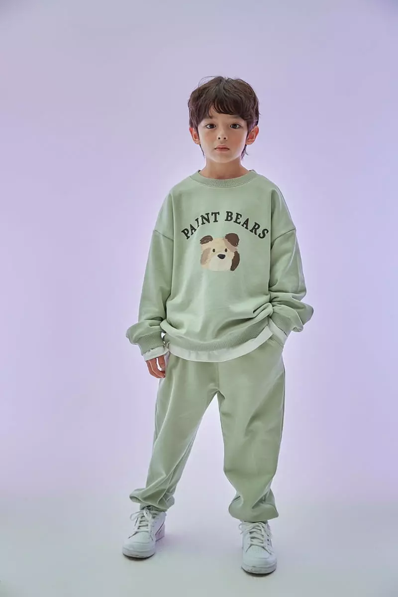 Kokoyarn - Korean Children Fashion - #Kfashion4kids - Bear Top Bottom Set - 2