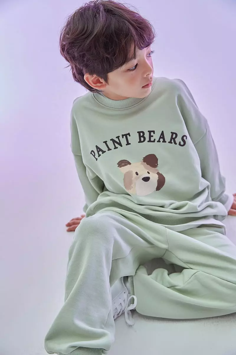 Kokoyarn - Korean Children Fashion - #littlefashionista - Bear Top Bottom Set - 3