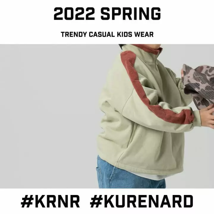 Kurenard - Korean Children Fashion - #childofig - Half Zip-up Over Size Tee - 5
